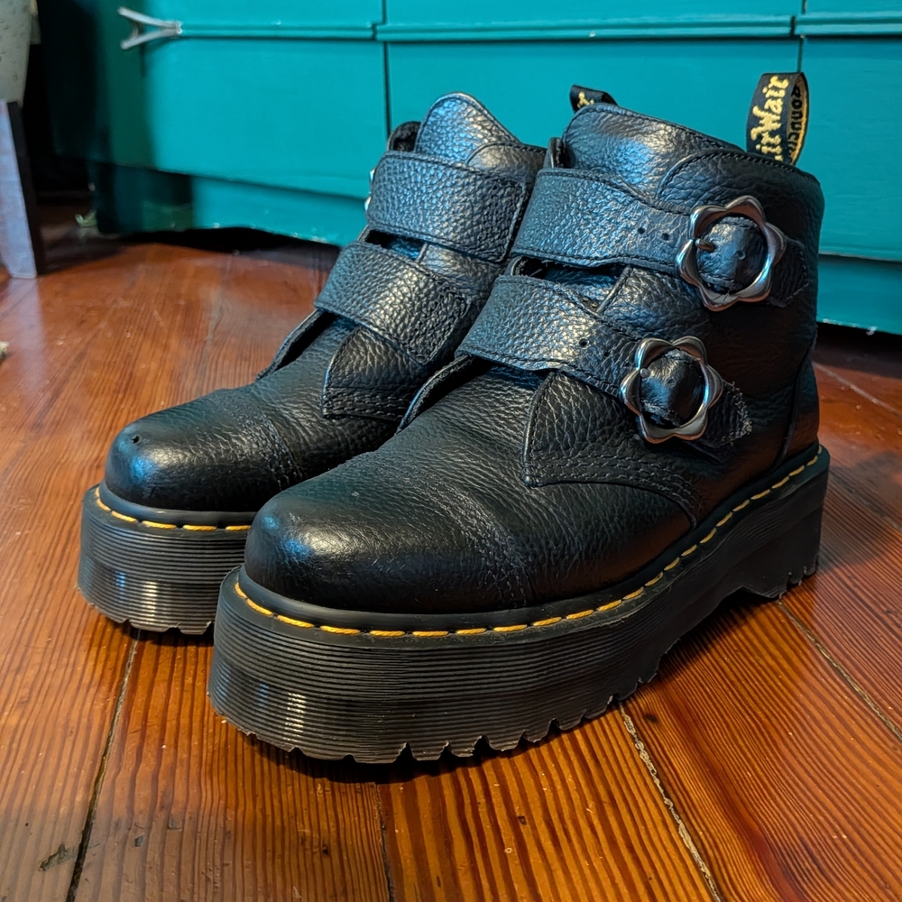 Dr. Martens Black Leather Women's Boots